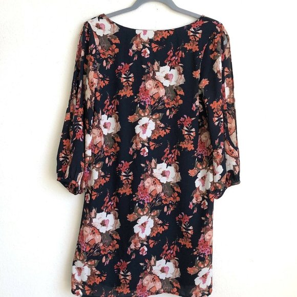 Lulus Shifting Dears Navy Blue Floral Print Dress - Picture 7 of 12